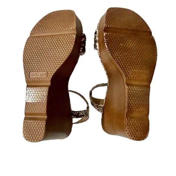 ZiGi Faux Snakeskin Wedge Sandals - Picture 8 of 8